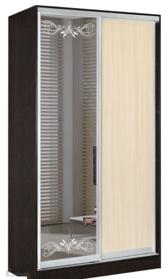 Фото Шкаф-купе Оскар 1.6 (1,2х0,6х2,3 - 2 двери) от производителя Мебель Маркет в Гурзуф по цене 41 640 ₽