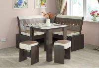 Кухонная лавка Кантри мини (венге, кожзам темно-коричневый №725 (ТриЯ) ) в Гурзуф от производителя 