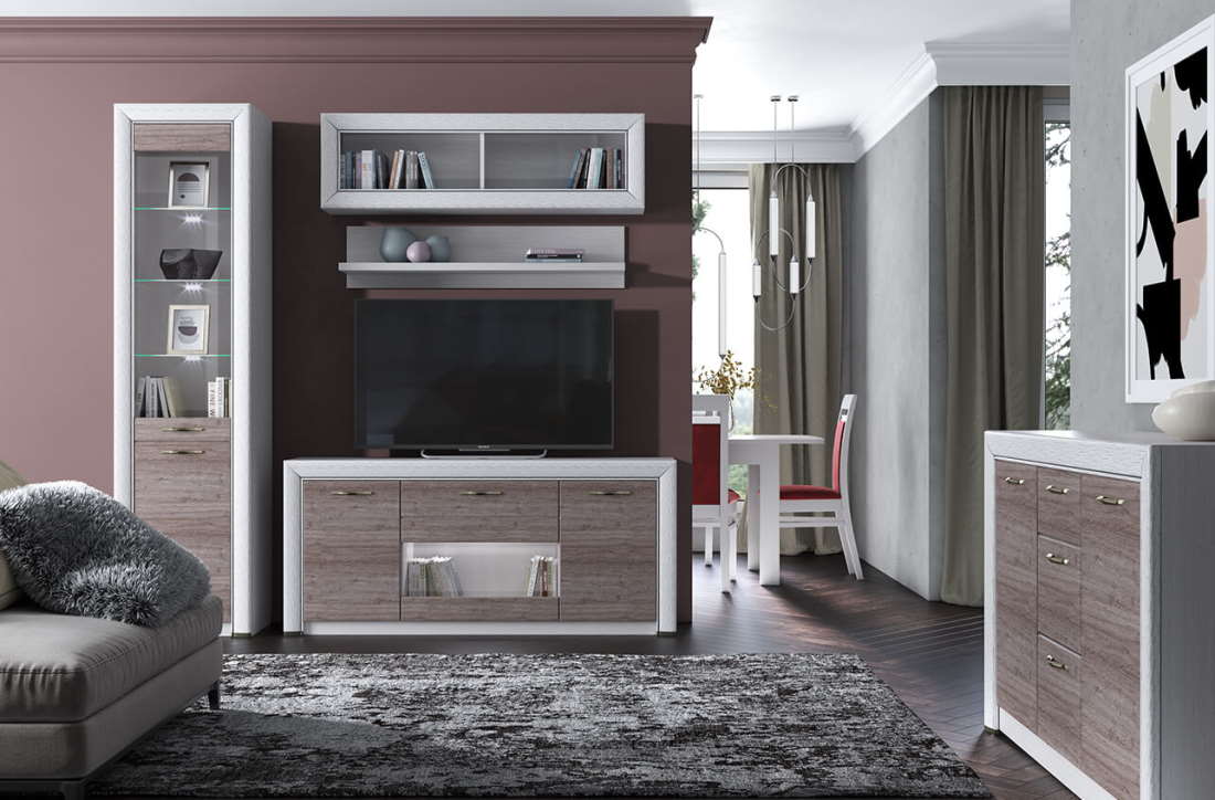 Фото Тумба RTV 1V2D1S Оливия (Olivia) от производителя Анрэкс в Гурзуф по цене 18 710 ₽