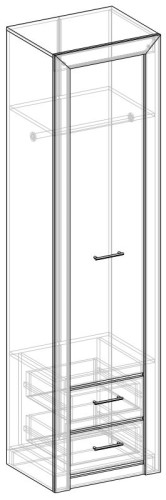 Фото Пенал Мартина с ящиками от производителя Мебель Маркет в Гурзуф по цене 22 420 ₽