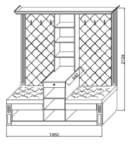 Фото Прихожая Визит-2 К-3 от производителя Марибель в Гурзуф по цене 37 270 ₽