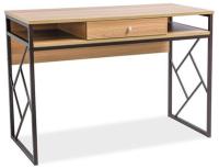 Стол компьютерный Signal Tablo B  (металл, мдф-дуб,  темно-коричневый (Signal) ) в Гурзуф от производителя 