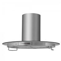 Вытяжка островная Tees 90 (900х900хh650(985)) (Материал Металл/Стекло , Цвет Металлик/Прозрачный) в Гурзуф от производителя 