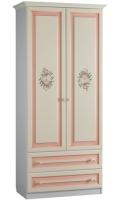 Шкаф Алиса (97) двухдверный с ящиками  (белый, крем,(Мебельсон)) в Гурзуф от производителя 