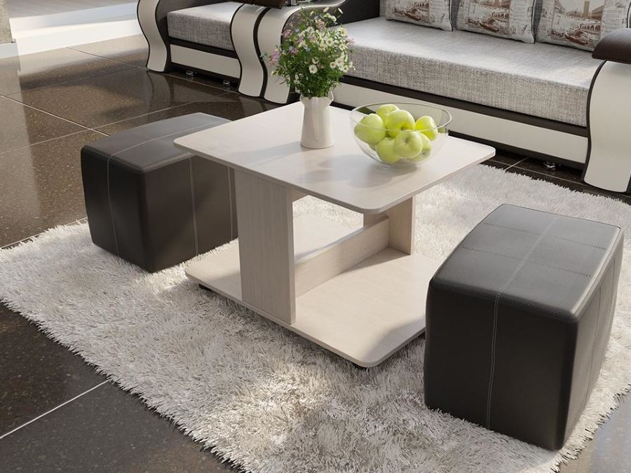 Фото Стол журнальный Капри с пуфиками от производителя ТриЯ в Гурзуф по цене 9 160 ₽