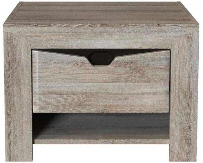 Тумба прикроватная Гарда (СБК) (ясень таормина-белая шагрень, дуб сонома темный (СБК) )