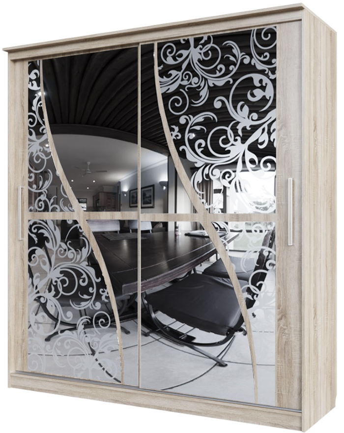 Фото Шкаф-купе №19 Волна (1,7 - 2 двери) от производителя SV-мебель в Гурзуф по цене 38 080 ₽