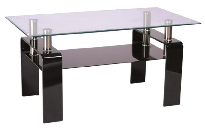 Стол журнальный Signal Stella (стекло , стекло-прозрачное,  черный (Signal) )