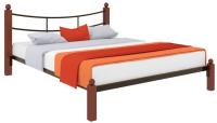 Фото derevyannye-krovati кровать двуспальная софия lux (см 140х200) трубка металл производитель Милсон