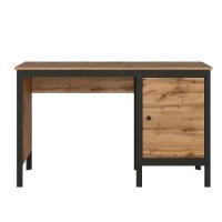 Стол письменный Loft BIU/130 (мдф, лдсп-дуб вотан,  черный матовый (Black Red White (БРВ)) ) в Гурзуф от производителя 