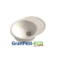 Мойка Granfest eco-58 (ГР 620х480хh200) (шир.ящ.min 600) без сифона (Цвет мойки черный) в Гурзуф от производителя 