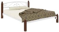 Фото derevyannye-krovati кровать двуспальная вероника lux (см 140х190) трубка металл производитель Милсон