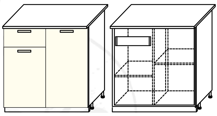 Фото Кухня Диана-4 (ЛДСП) шкаф-стол 800 (ШН-815L) в Гурзуф по цене 4 690 ₽ от производителя Фант-мебель, код товара 2000002089384, 2000002089391, 2000002089407, 2000002089414, 2000002089421, 2000002089438 шт Фото Кухня Диана-4 (ЛДСП) шкаф-стол 800 (ШН-815L) от производителя Фант-мебель в Гурзуф по цене 4 690 ₽