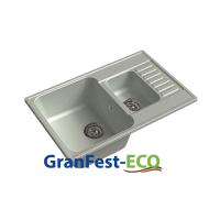 Мойка Granfest eco-21К (ГР 740х480хh200) (шир.ящ.min 720) без сифона (Цвет мойки черный) в Гурзуф от производителя в интернет магазине Планета Комфорта Мойка Granfest eco-21К (ГР 740х480хh200) (шир.ящ.min 720) без сифона (Цвет мойки черный) в Гурзуф от производителя