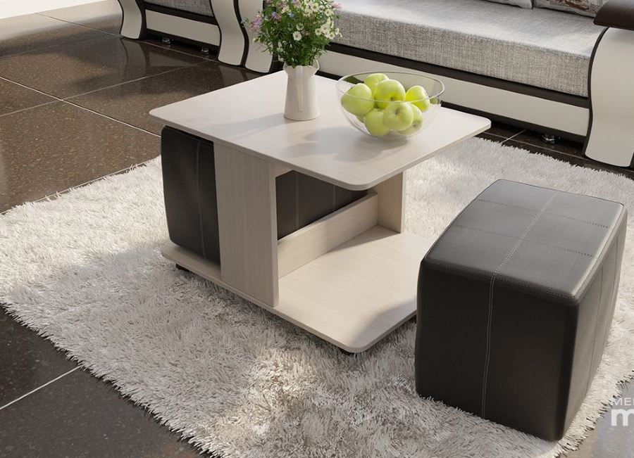 Фото Стол журнальный Капри с пуфиками от производителя ТриЯ в Гурзуф по цене 9 160 ₽