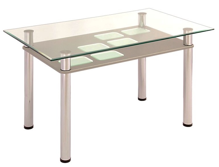 Фото Стол обеденный 3.0 с полкой мдф от производителя Мебель из стекла в Гурзуф по цене 12 330 ₽