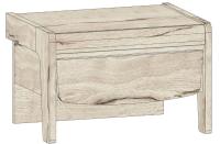 Тумба прикроватная Мале (дуб галифакс белый, дуб галифакс белый (СБК) ) в Гурзуф от производителя 
