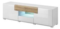 Комод TV-2D2S typ 41 Toledo (белый, белый глянец-дуб san remo светлый (Helvetia) ) в Гурзуф от производителя 
