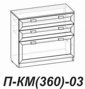 Фото Комод Элит Д-КМ(360)-02 от производителя Сантан в Гурзуф по цене 7 810 ₽