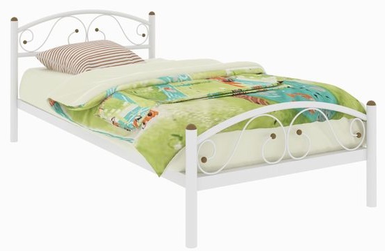Фото Кровать односпальная Вероника Plus (СМ 80х190) трубка металл от производителя Милсон в Гурзуф по цене 9 070 ₽