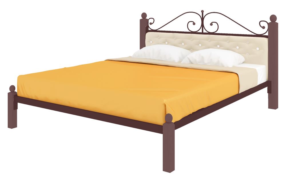 Фото Кровать двуспальная Диана Lux мягкая (СМ 160х190) трубка металл от производителя Милсон в Гурзуф по цене 23 340 ₽