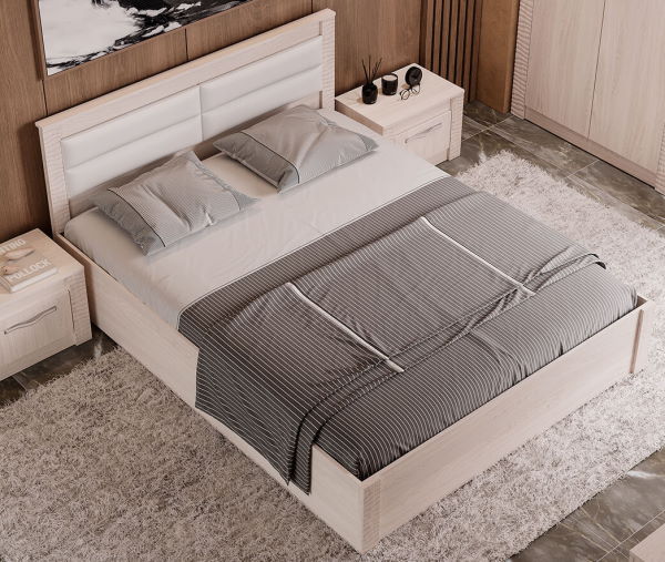 Фото Кровать двуспальная Монако КР-16 (СМ 160х200) с основанием (Мебелони) от производителя Мебелони в Гурзуф по цене 11 850 ₽