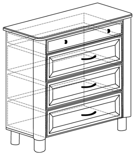 Фото Тумба высокая Элли 576 от производителя Яна в Гурзуф по цене 41 760 ₽