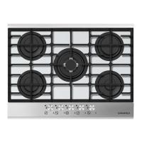 Варочная поверхность газовая 5-ти комф. MGHG 75 21 (680х520) (Материал Металл/Стекло , Цвет Маталлик/Черный) в Гурзуф от производителя 