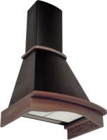 Вытяжка купольная Jasmin 160 (600х498хh605(1050)) (Материал Металл/Дерево , Цвет Черный/Неокрашено) в Гурзуф от производителя 