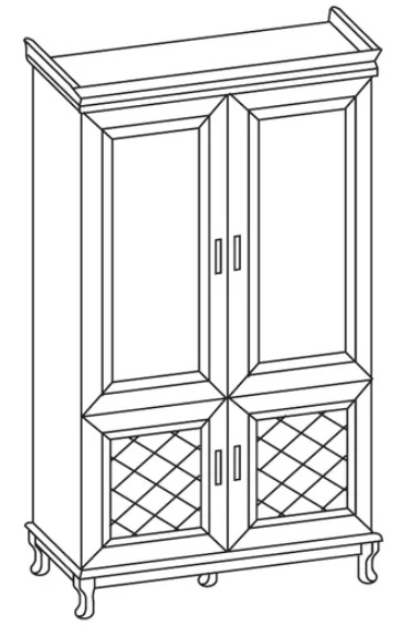 Фото Шкаф Ванесса (129) двухдверный от производителя Ставрополь Мебель в Гурзуф по цене 21 770 ₽