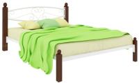 Фото derevyannye-krovati кровать двуспальная каролина lux (см 140х200) трубка металл производитель Милсон